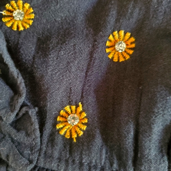 🔥FREE PEOPLE Intimately Free On A Star‎ Black Rhinestone Ruffle Cropped Cami  S - Picture 7 of 11